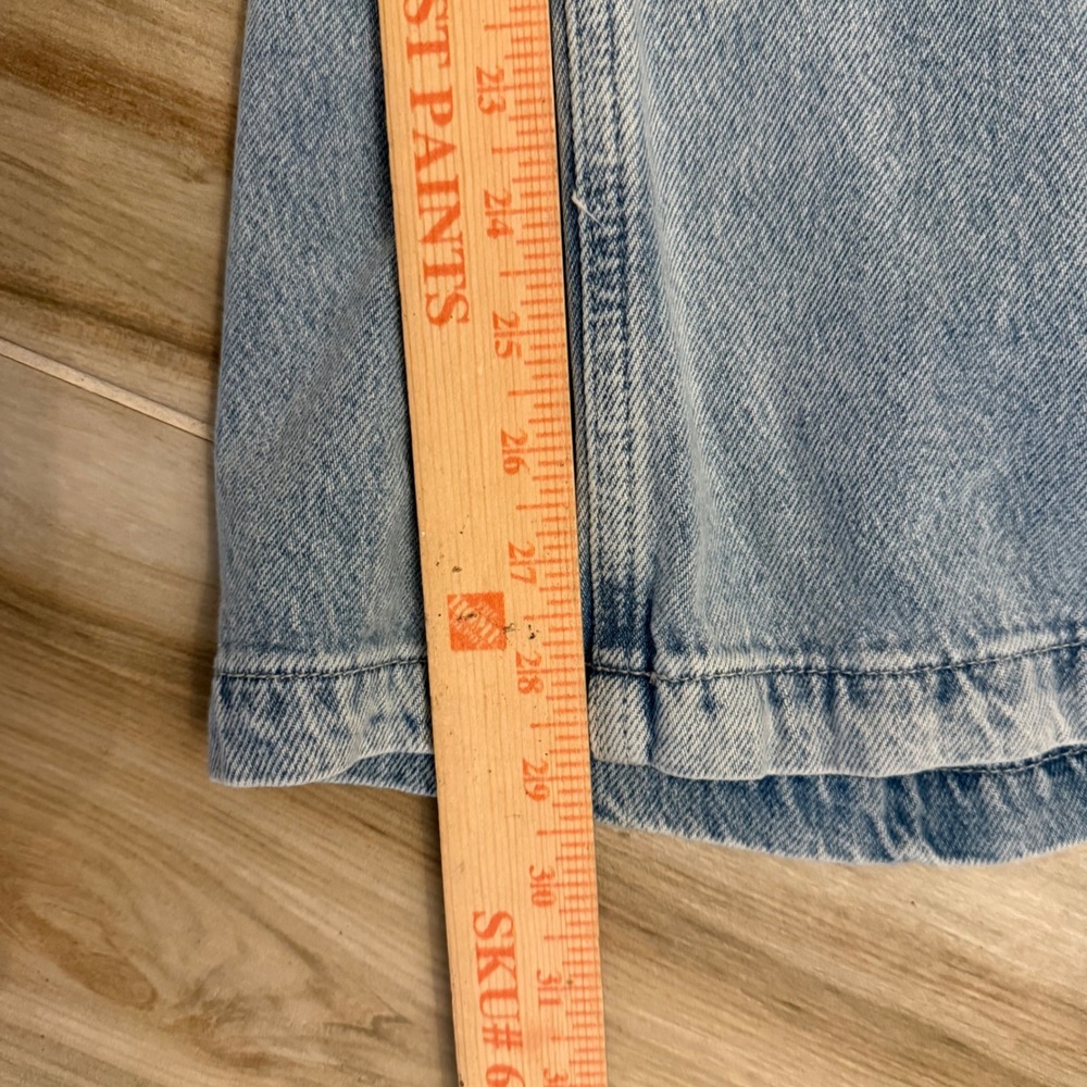 Free People We The Free Super Sweep Wide Leg Jeans Light Wash Blue Denim S - Picture 7 of 8